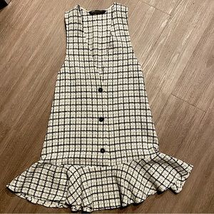 Zara plaid tweed Dress
